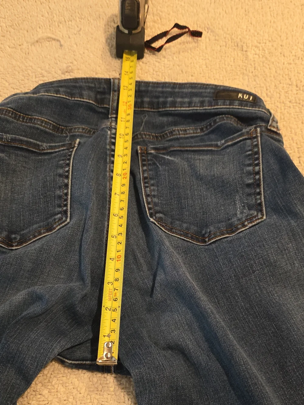 Kut from the Kloth Women's Dark Blue Rolled Cuff Jeans - Picture 10 of 11